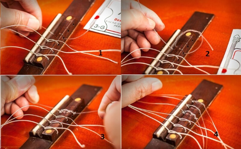 Cách thay dây số 1, 2, 3 trên đàn Guitar Classic