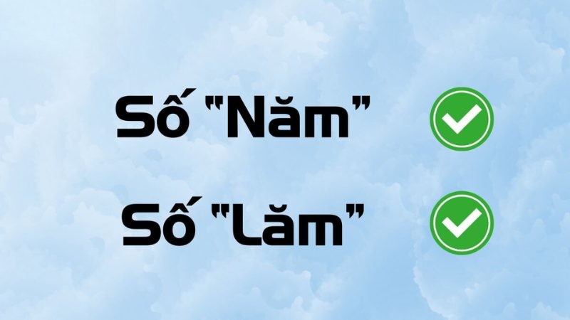 Sự khác biệt trong cách viết và phát âm giữa 'số năm' và 'số lăm'