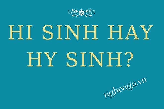 Sự khác biệt giữa Hi Sinh và Hy Sinh